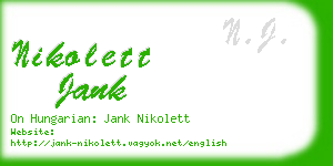 nikolett jank business card